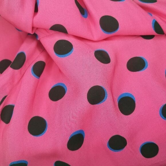 Derek Lam 10 Crosby Hot Pink Polka Dot One Shoulder Ruffled Party Taula Dress - Picture 4 of 11